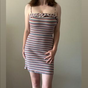 Reformation Bri striped mini dress